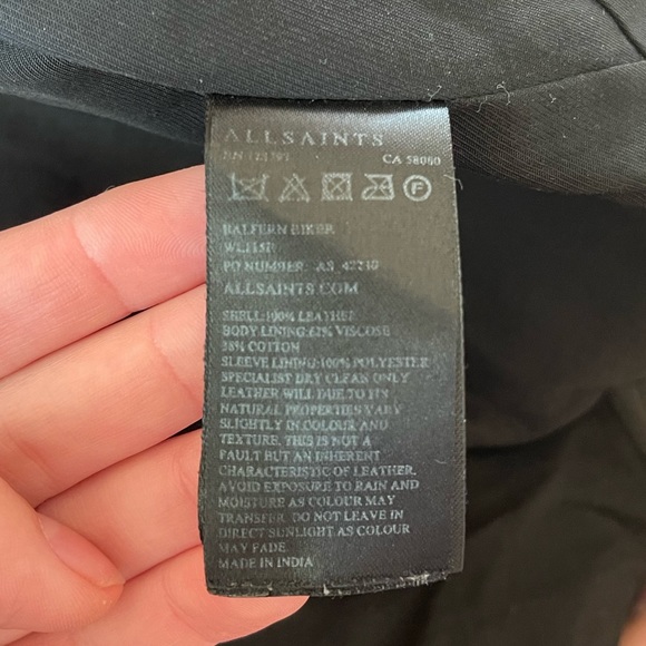 All Saints Balfern Leather Jacket - Picture 5 of 8